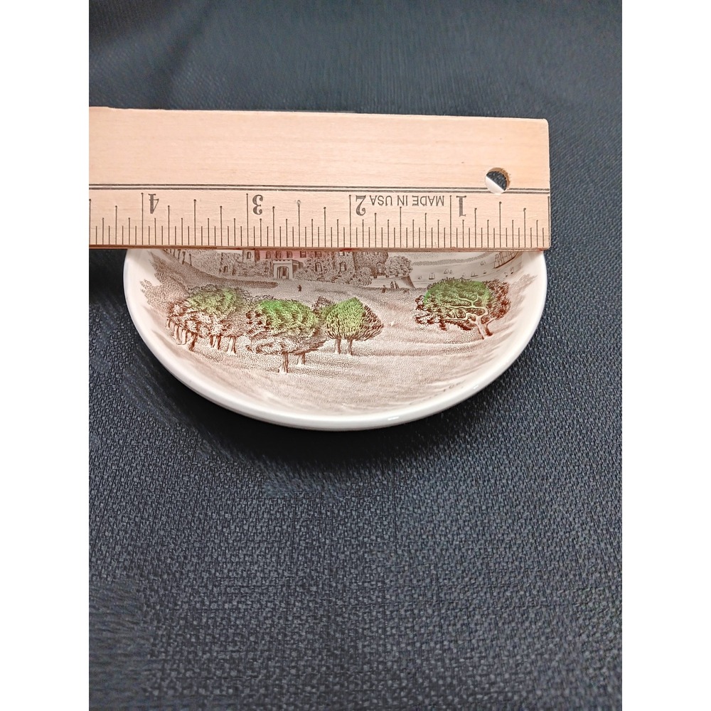 Johnson Brothers Norris Castle Decorative Trinket Dish England Brown White - Picture 7 of 8